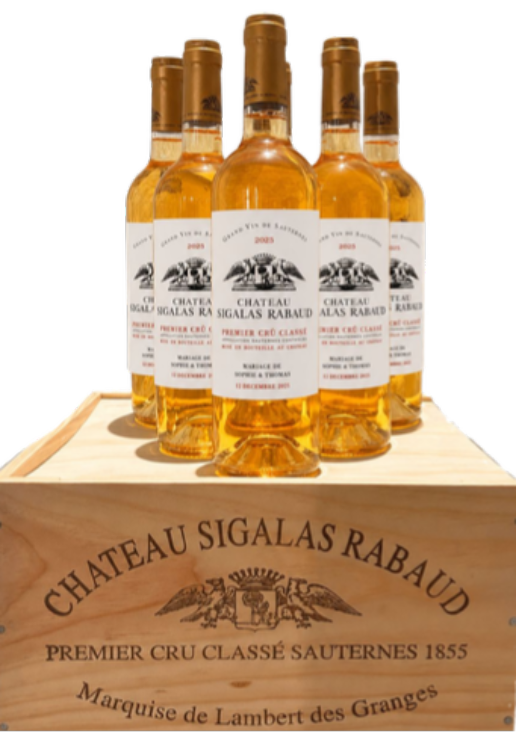 Primeurs CHATEAU SIGALAS RABAUD 2025 Caisse en bois  6 x 75cl