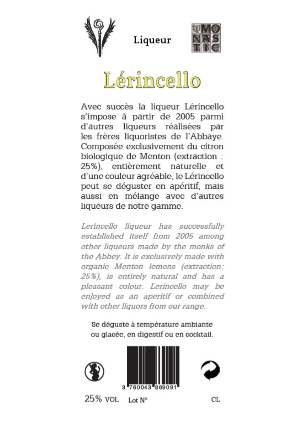 Liqueur Lérincello 25° - miniature 3
